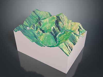 Geography, topography, mountain shape, ridge, ridge, valley, mountain range, canyon, geomorphology, mountain peak, mountain body 3d model