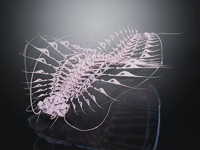 3D Rendered Medical Device With Intricate Structural Design And Precision Components 3d model