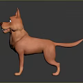 Cartoon Dog Character With Orange Fur Standing Pose Pointed Ears Curious Expression