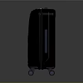 Modern Travel Suitcase With Black Gray Shell Blue Accent And Smooth Rolling Wheels