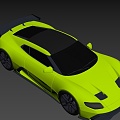 Green luxury car 3d model