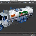 White PEMEX Fuel Tanker Truck With Green Leaf Logo And Orange Labels
