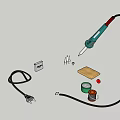Soldering Tools Set Including Iron Solder Wire Rosin Sponge And Power Plug