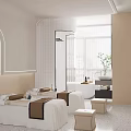 Elegant Modern Beauty Hair Salon Interior With Luxurious Styling Stations And Chairs