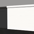 White And Dark Gray Roller Shutters With Vertical Slats In Indoor Setting 3d model