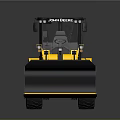 Yellow Heavy Duty Construction Loader With Large Front Bucket And Black Cab 3d model