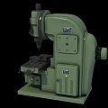 Green Industrial Milling Machine With Precision Control Panel And Stable Worktable 3d model