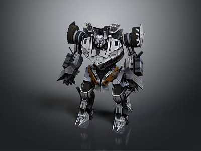 Game Movie Robot Character With Mechanical Armor And Detailed Metallic Design 3d model