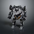 Game Movie Robot Character With Mechanical Armor And Detailed Metallic Design