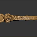 Elegant Golden Ring For Daily Wear With Carved Floral Design And Gemstone