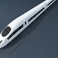 Streamlined White High Speed Train With Modern Aerodynamic Design And Multiple Windows 3d model