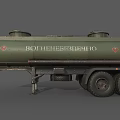 Green Fuel Tanker Trailer With Dual Dome Tops Boy Hansen Branding And Hazard Symbols