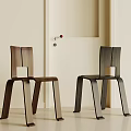 Modern Wooden Dining Chairs With Unique Backrest And Sleek Leg Design