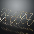 Stylish Gold Circular Clothing Accessories With Chain Link Designs For Fashion Outfits