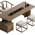 Tea Table and Chair Combination Tea Table 3d model