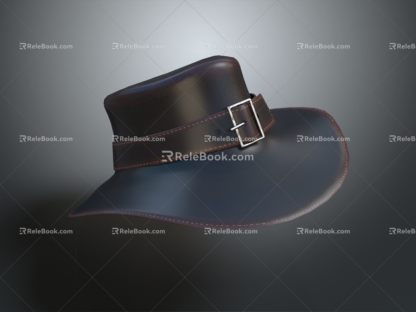 Modern Hat Women's Hat Leather Hat Fashion Hat 3d model