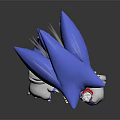 Blue Spiked Hedgehog Game Movie Character With Green Eyes White Gray Armor Holding Red Object