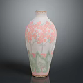 Ceramic Style Vase Cherry Blossom Pattern Chinese Vase Decorative Vase Ceramic Utensils Outdoor Items