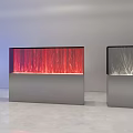 Colorful Decorative Lights in Blue Red White with Modern Display Cases for Interior Decoration