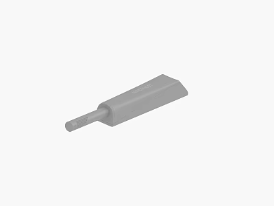 Gray Handheld Scraper Tool With Flat End And Ergonomic Handle For Home Use 3d model