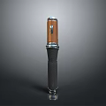 Durable Metal Flashlight With Copper Accent Black Textured Grip And Button