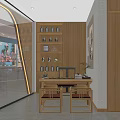 Traditional Tea Bar Interior Design With Wooden Counter BAR TEA LINE Sign And Sofa