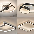 Modern Ceiling Lights with Geometric Shapes Sleek Lines and LED Lighting for Interior Decoration