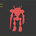 Steampunk Robot Figure With Mechanical Gears Copper Body And Sword