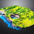 Geography, topography, mountain shape, ridge, ridge, valley, mountain range, canyon, geomorphology, mountain peak, mountain body 3d model