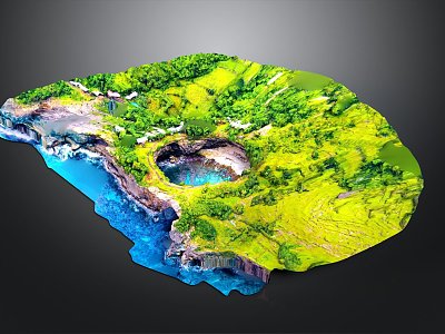 Geography, topography, mountain shape, ridge, ridge, valley, mountain range, canyon, geomorphology, mountain peak, mountain body 3d model