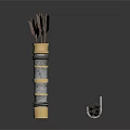 Ancient Weapon Crossbow With Quiver And Multiple Arrows