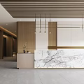 Modern Front Desk Office Front Desk Negotiation Reception Area 3d model
