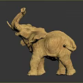 Shiny Golden Elephant Figurine Decorative Home Furniture Piece With Smooth Surface And Clear Reflection