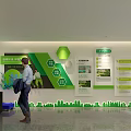 Carbon Benefit Hut with Green Awnings Trash Bins and Service Counter