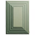 Soft Plush Square Rug With Beige Color And Layered Geometric Border Design