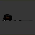 Black Portable Inflator With Yellow Label Power Cord And Air Hose