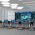 Science and Technology Monitoring Room Control Room 3d model