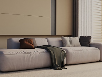 Modern three-seat sofa 3d model