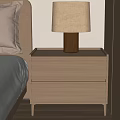 Modern Log Style Bedside Table Modern Table Lamp Table Lamp 3d model
