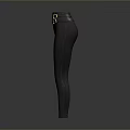 Black Leggings With Brown Belt And Gold Buckles High Waist Design For Daily Use