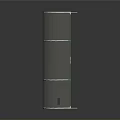 Sleek Gray Cylindrical Multi Layered Computer Server Unit With Textured Surface Design 3d model