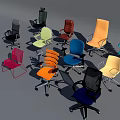 Modern Office Chairs with Various Colors and Stylish Ergonomic Designs