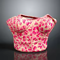 Trendy Pink Leopard Print Bustier With White Base Stylish Fashion Design