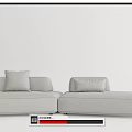Modern Multiplayer Sofa Poliform Multiplayer Sofa Shaped Sofa 3d model