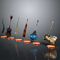 Ancient Historical Weapons Showcasing Intricate Metalwork And Ornate Design Elements