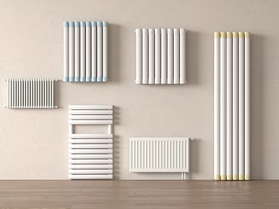 Interior Home Heating Radiators With Various Modern Designs And Decorative Styles 3d model