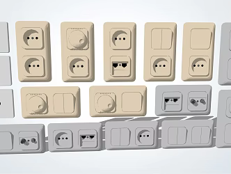 Modern socket switch socket 3d model