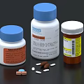 Essential Household Medication Supplies With Medicine Bottles Tablets And Capsules