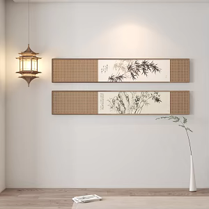 Song-style Aesthetic Landscape Hanging Paintings 3d model