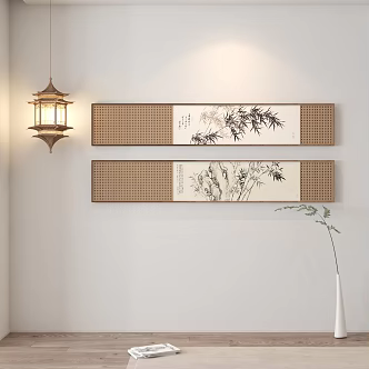 Song-style Aesthetic Landscape Hanging Paintings 3d model